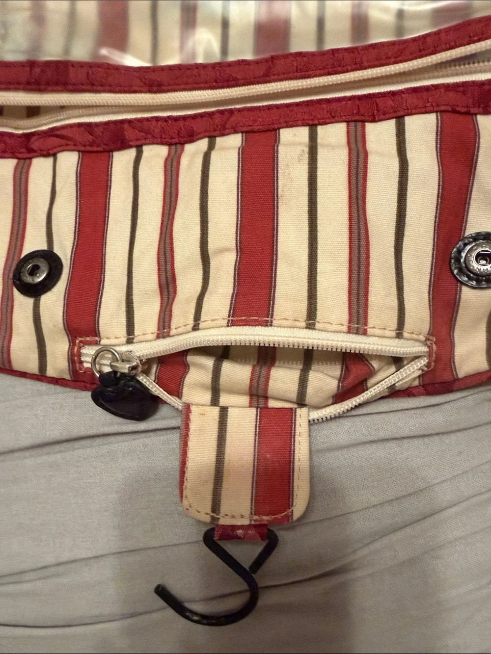 Brighton Striped/Floral Hanging Jewelry & Accessory Organizer Travel Suitcase